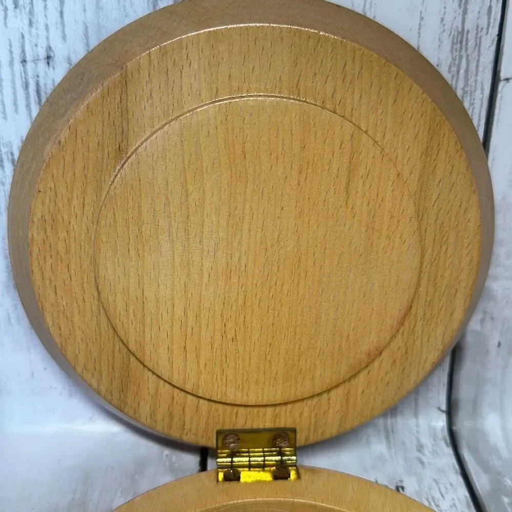 Vintage‎ Wooden Hamburger Press Floral 5 3/4